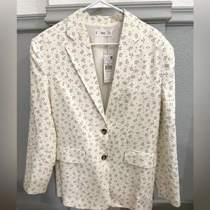 Linen Floral Blazer